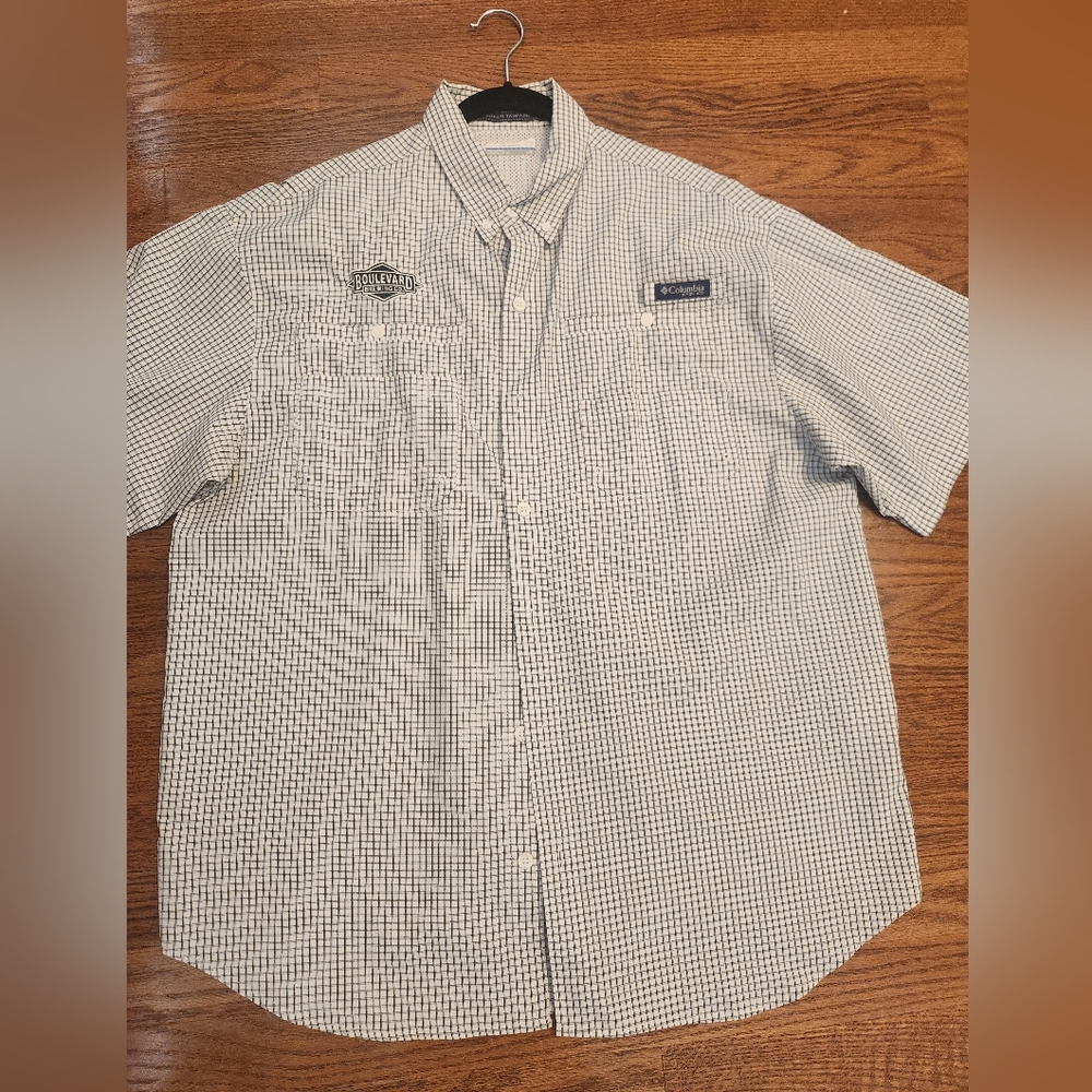 Like New, Men's Columbia PFG, Boulevard Brewery, button-up, Large